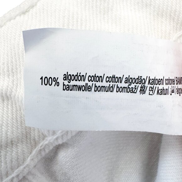 NWT ZARA Jeans Mid-Rise Wide Leg Full Length White Denim Women's Size 2 EUR 34 - Picture 7 of 8